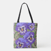 Tote Bag Pansies de chiots (Dos)