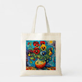 Tote Bag Pansies mixtes dans vase (Dos)