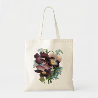 Tote Bag Pansy Bouquet