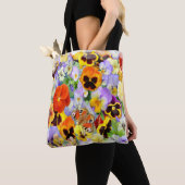 Tote Bag Pansy et papillon (De près)