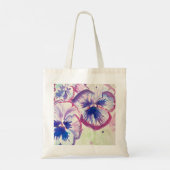Tote Bag Pansy rose Aquarelle Peinture Florale Filles (Dos)