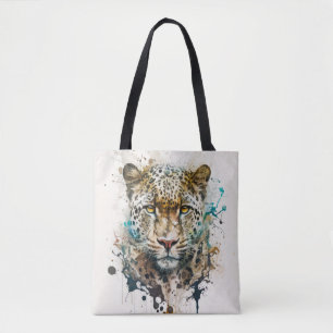 Tote Bag Panther Portrait Animal Peinture Faune En Plein Ai