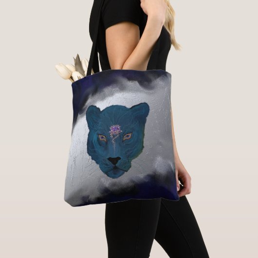 Tote Bag Panthère mystique avec Géode (De près)
