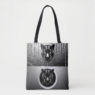Tote Bag Panthère noire avec effet de peinture qui goutte �