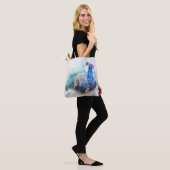 Tote Bag Paon à l'aquarelle (Sur le modèle)