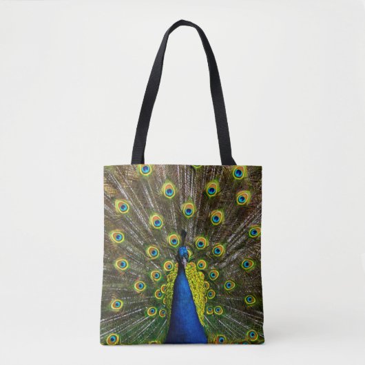 Tote Bag Paon coloré (Devant)