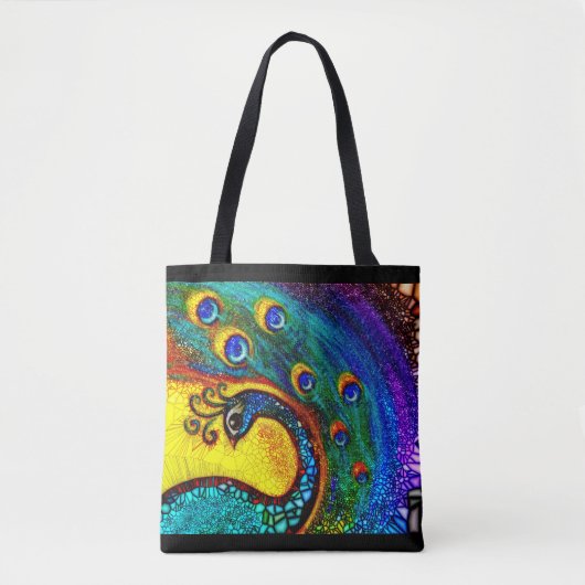 Tote Bag Paon de danse (Devant)