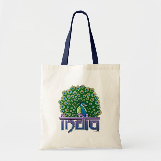 Tote Bag Paon de l'Inde (Devant)