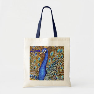 Tote Bag Paon élégant Fourre-tout