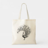 Tote Bag Paon noir et blanc (Dos)