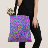 Tote Bag Paon Violet (De près)
