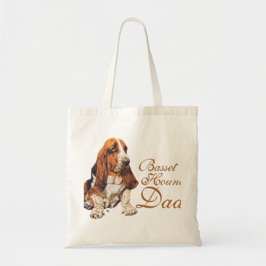 Tote Bag Papa Basset Hound (Devant)