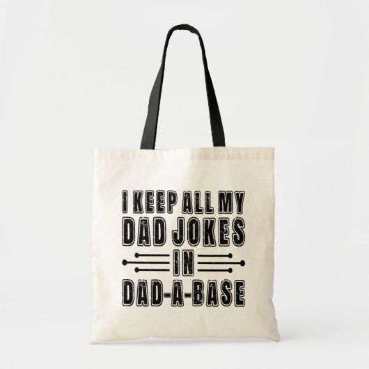 Tote Bag Papa Blague Dans Papa Une Fête des pères De Base P (Devant)