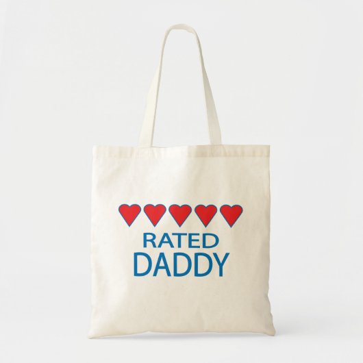 Tote Bag Papa cinq coeurs (Devant)