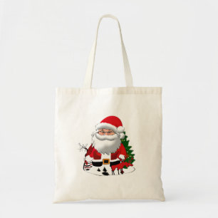 Tote Bag Papa Claus avec un renne