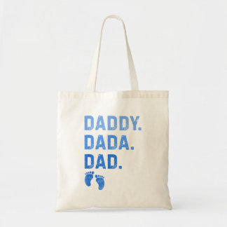 Tote Bag Papa Dada Daddy Empreintes de Pieds de Bébé Hommes