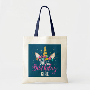 Tote Bag Papa De L'Anniversaire Fille Père Dons Unicorne