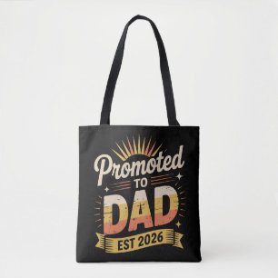 Tote Bag Papa dès 2026 Drôle de nouveau papa Annonce de gro