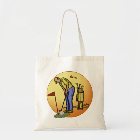 Tote Bag Papa Drapeau de Golf Golf (Devant)