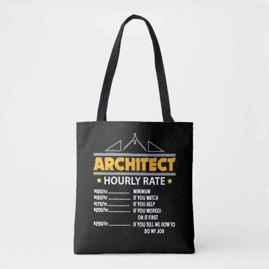 Tote Bag Papa drôle de taux horaire de bricoleur (Devant)