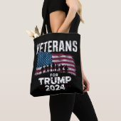 Tote Bag Papa Grand-Père Anciens Combattants Pour Trump 202 (De près)