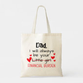 Tote Bag Papa, Je Serai Toujours Votre Petite Fille, Financ (Dos)