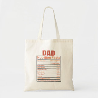Tote Bag Papa Nutrition Facts Citation Humoristique Papa Po
