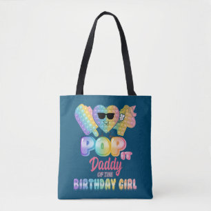 Tote Bag Papa Of The Birthday Pop it Fille Anniversaire Par