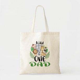 Tote Bag Papa of the Wild One Zoo Anniversaire Safari Jungl
