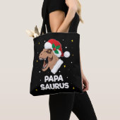 Tote Bag Papasaurus Santa Claus Dinosaur Noël (De près)