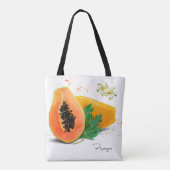 Tote Bag Papaya. Aquarelle (Dos)