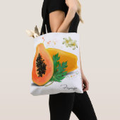 Tote Bag Papaya. Aquarelle (De près)