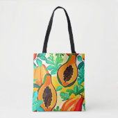 Tote Bag Papaya Pop Art Tropical (Devant)