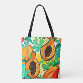 Tote Bag Papaya Pop Art Tropical (Dos)