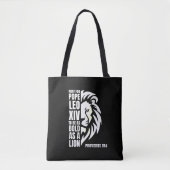 Tote Bag PAPE LEO XIV Prière Gras Lion chrétien (Devant)