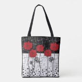 Tote Bag Papes rouges, pavots, fleurs rouges (Dos)
