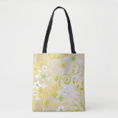 Tote Bag Papier mural à fleurs 3 (Devant)