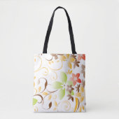Tote Bag Papier mural à fleurs 5 (Devant)