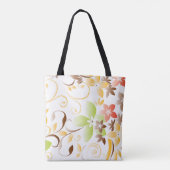 Tote Bag Papier mural à fleurs 5 (Dos)