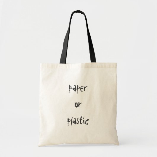 Tote Bag papier ou plastique (Devant)