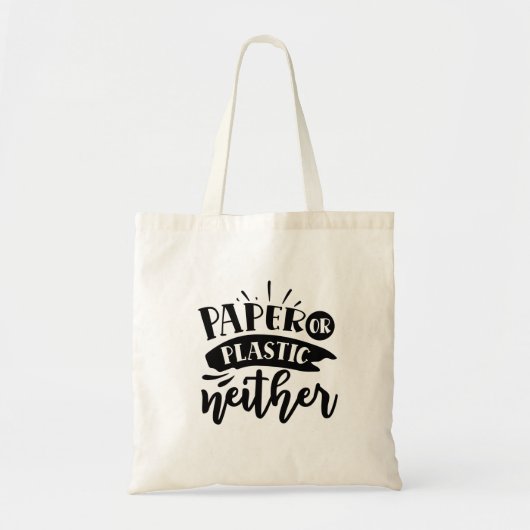 Tote Bag Papier ou plastique...Ni (Devant)