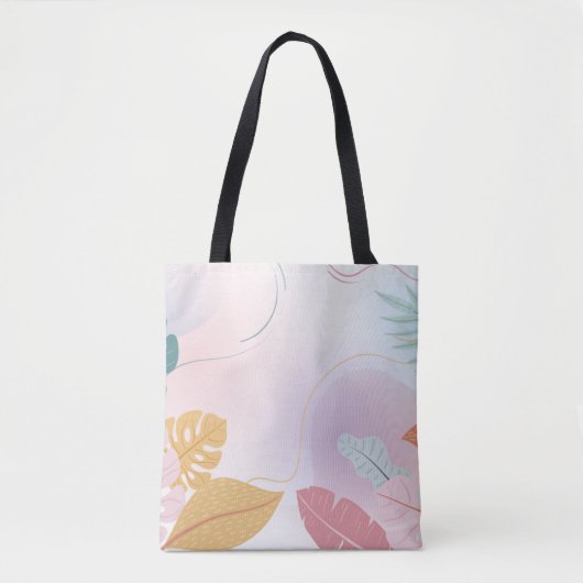 Tote Bag Papier peint feuille arrière - plan (Devant)