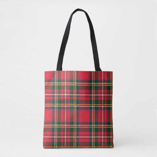 Tote Bag Papier peint Tartan traditionnel (Devant)