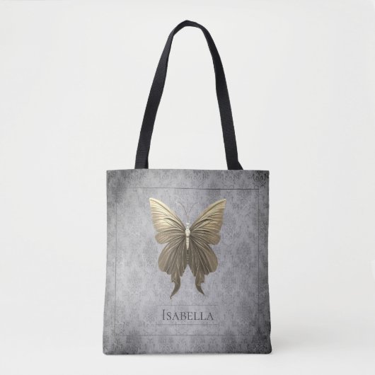 Tote Bag Papillon à bijoux en or (Devant)