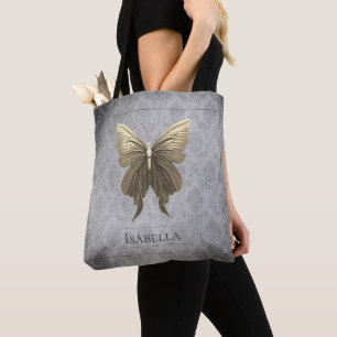 Tote Bag Papillon à bijoux en or