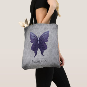 Tote Bag Papillon à bijoux pourpre
