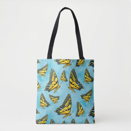 Tote Bag Papillon à queue épaisse du tigre occidental sur l (Devant)