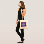 Tote Bag Papillon Abstrait pourpre avec ailes rayonnantes
