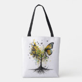 Tote Bag Papillon Animal Art Créatif (Dos)
