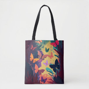 Tote Bag Papillon Animal Portrait Peinture Faune Forêt